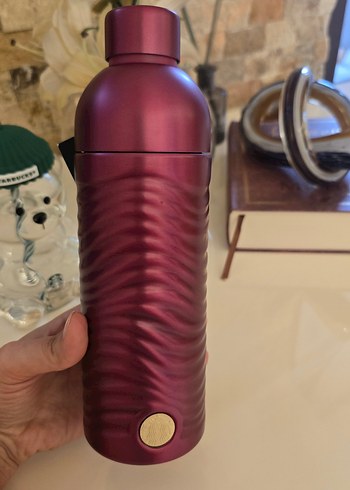 Starbucks orjinal Bordo Parlak Çocuk Termos Şişesi - Görsel 2