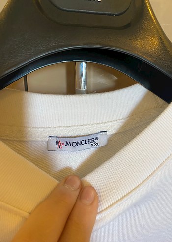 Moncler Beyaz Oversize Sweatshirt küçük kalıp replika - Görsel 3