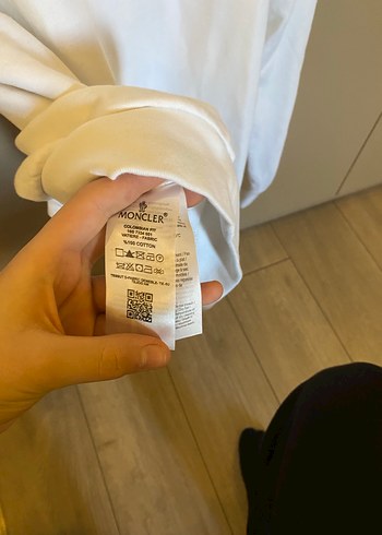 Moncler Beyaz Oversize Sweatshirt küçük kalıp replika - Görsel 5