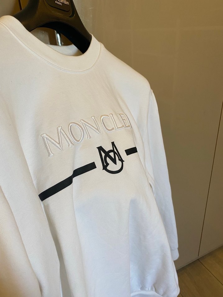 Moncler Beyaz Oversize Sweatshirt küçük kalıp replika - Görsel 2
