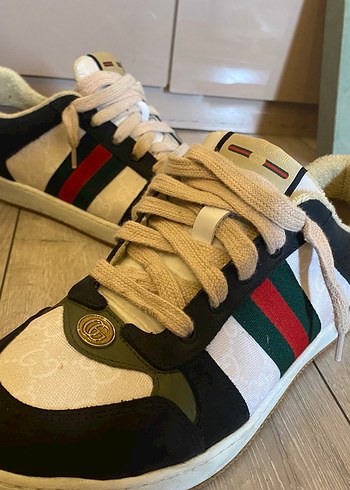 Gucci Çok Renkli Zebra Desenli Spor Ayakkabı replika son kalite - Görsel 2