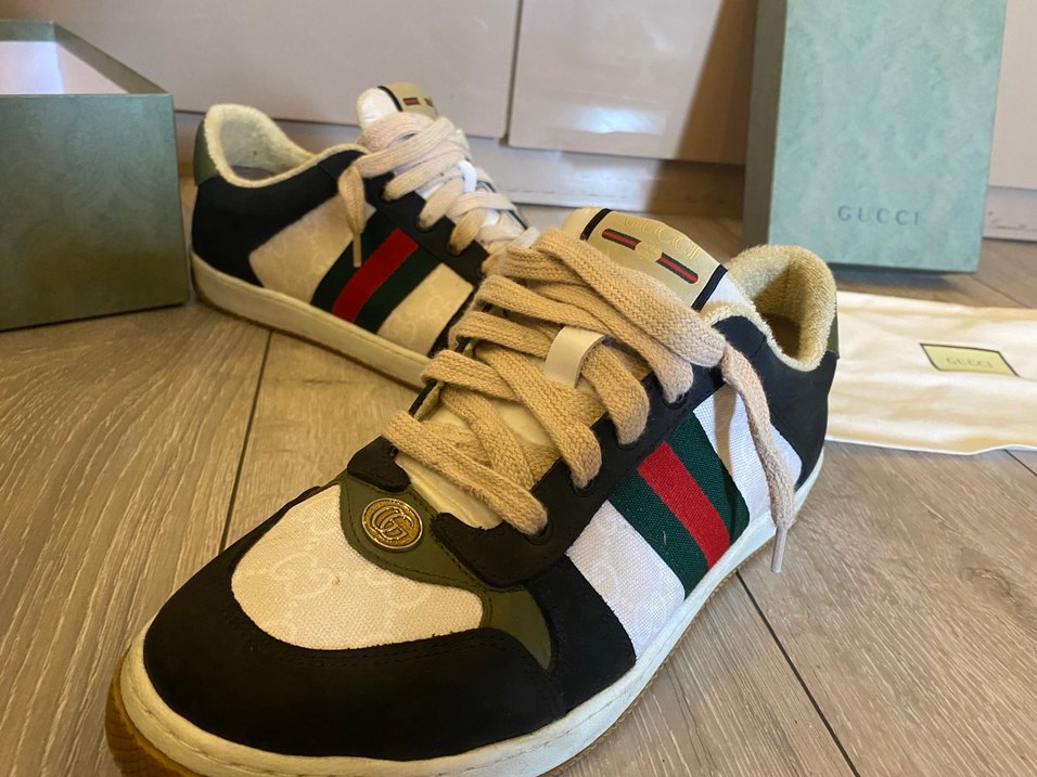 Gucci Çok Renkli Zebra Desenli Spor Ayakkabı replika son kalite - Görsel 2