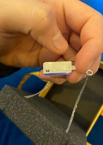 Set diamond dan alınmış çift zincirli gümüş kolye - Görsel 6