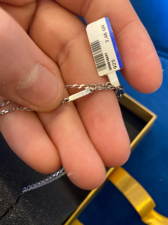 Set diamond dan alınmış çift zincirli gümüş kolye - Görsel 5