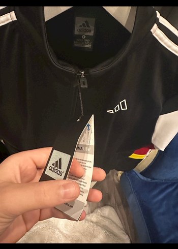 Siyah fermuarlı Adidas ceket - Görsel 6