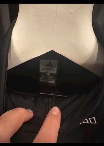 Siyah fermuarlı Adidas ceket - Görsel 4