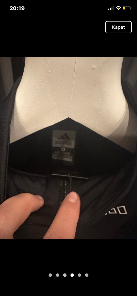 Siyah fermuarlı Adidas ceket - Görsel 4