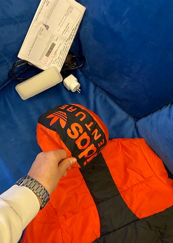 Kırmızı Siyah Kapüşonlu Erkek Çocuk Mont - Görsel 6