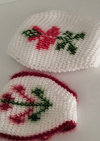 siirt ipi bir erkek bir bayan kese seti kırmızı simli ip nakış - Görsel 2