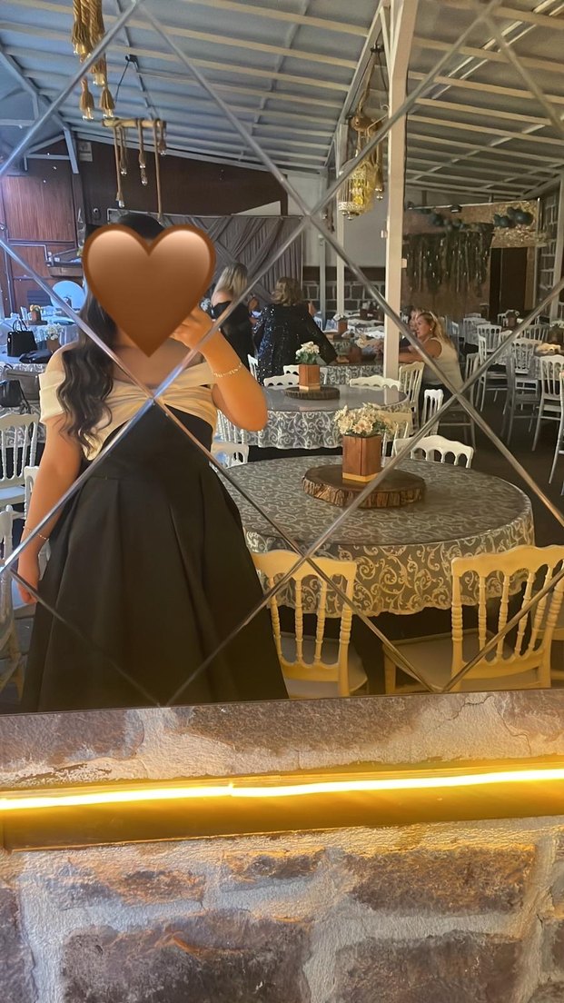 Siyah Straplez Uzun Pilili Kadın Elbise - Görsel 2