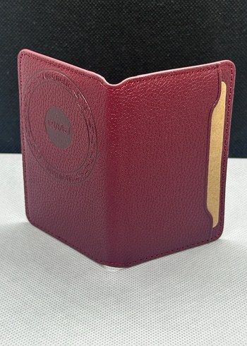 Apple İphone Uyumlu Magsafe Cüzdan Bordo - Görsel 2