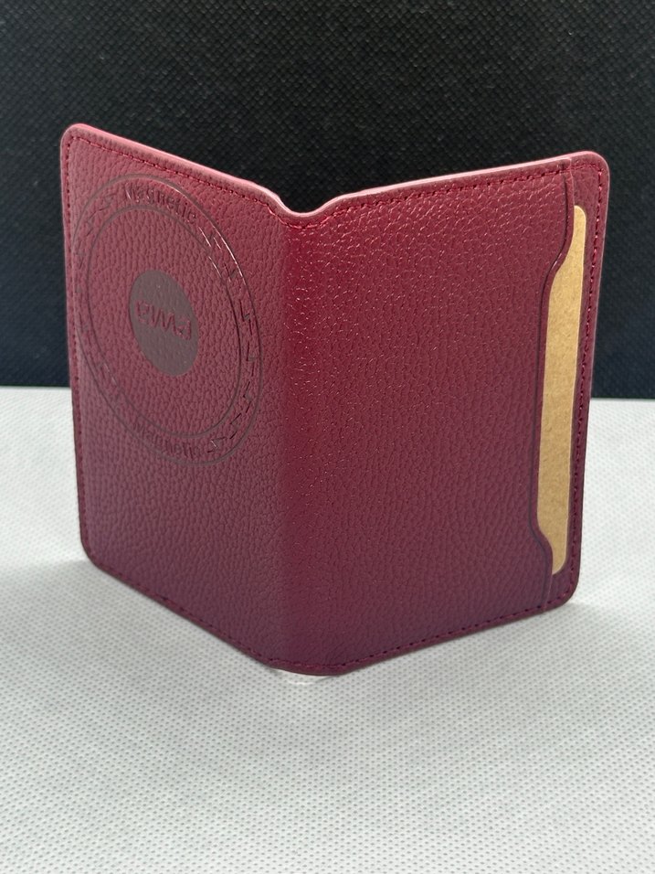 Apple İphone Uyumlu Magsafe Cüzdan Bordo - Görsel 2