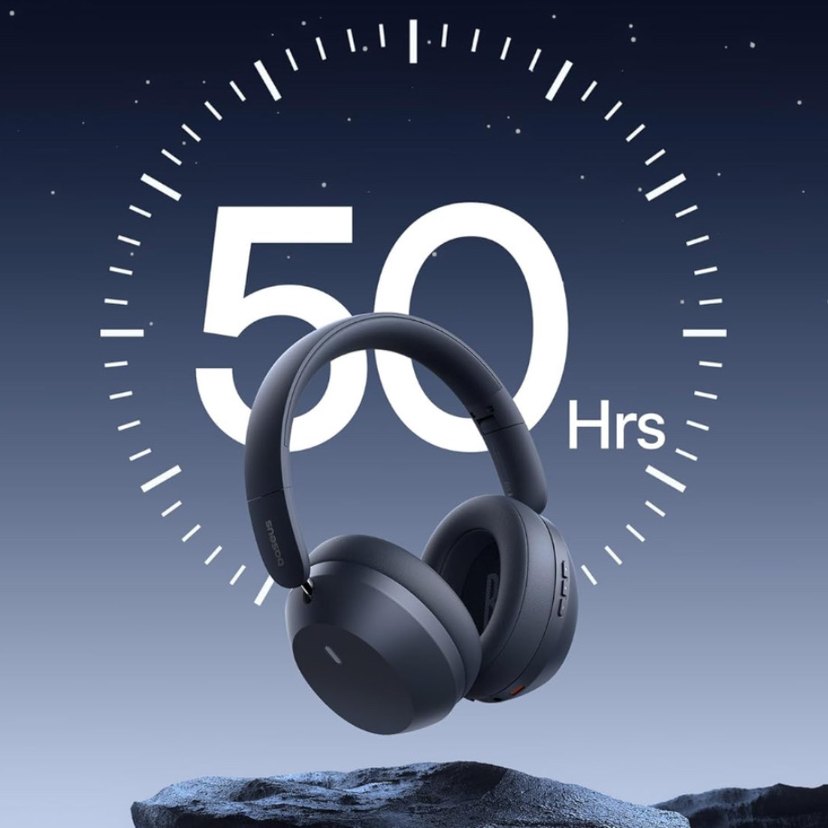 Baseus Bass 35 Max ENC Kablosuz Kulak Üstü Kulaklık Gri - Görsel 5