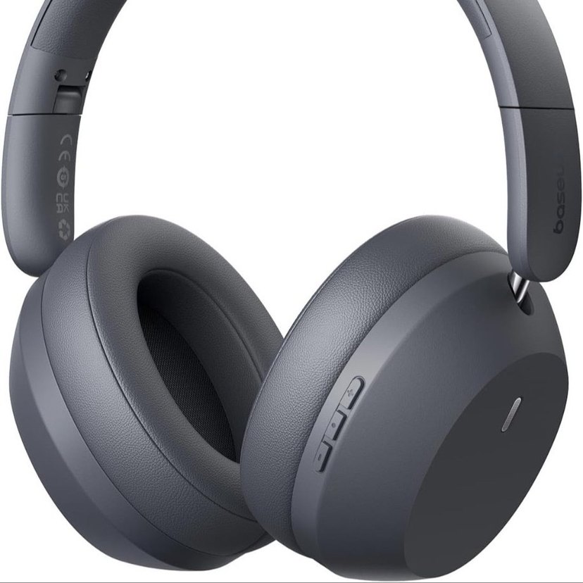 Baseus Bass 35 Max ENC Kablosuz Kulak Üstü Kulaklık Gri - Görsel 2