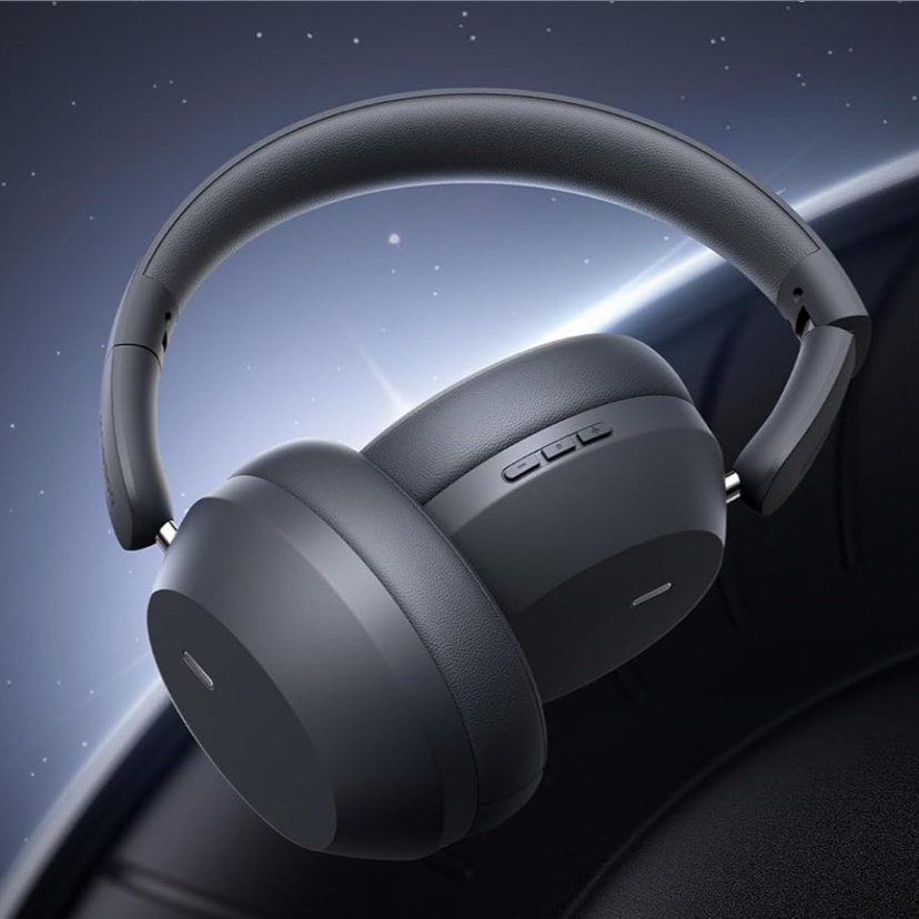 Baseus Bass 35 Max ENC Kablosuz Kulak Üstü Kulaklık Gri - Görsel 4