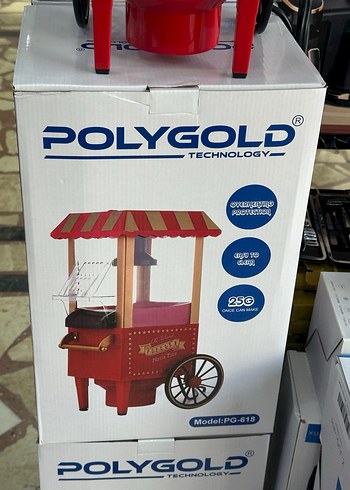 Renkli Kırmızı Popcorn Makinesi - Görsel 2