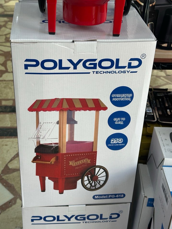 Renkli Kırmızı Popcorn Makinesi - Görsel 2