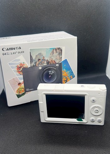 Beyaz Dijital Kamera 64MP 2.83" OLED Ekran - Görsel 2