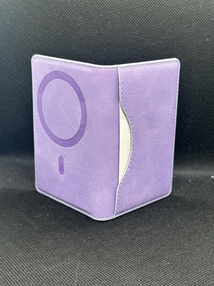Apple İphone Uyumlu Magsafe Cüzdan Mor - Görsel 3