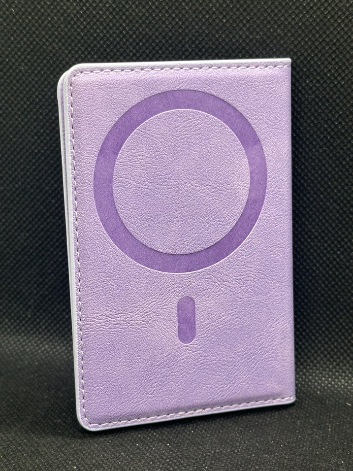 Apple İphone Uyumlu Magsafe Cüzdan Mor - Görsel 4
