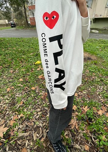 Unısex CDG Hearts Long Sleeve - Görsel 2
