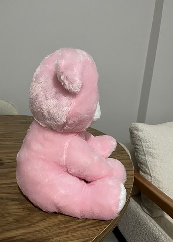 Pastel Pembe Peluş Ayıcık Oyuncak - Görsel 4