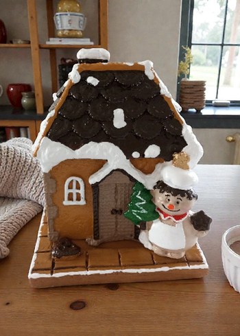 Kahverengi Ev ve Figürlü tütsülük ev - Görsel 4