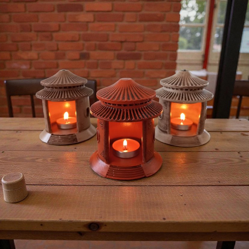 Bej Renkli Dekoratif Mumluk - Görsel 4