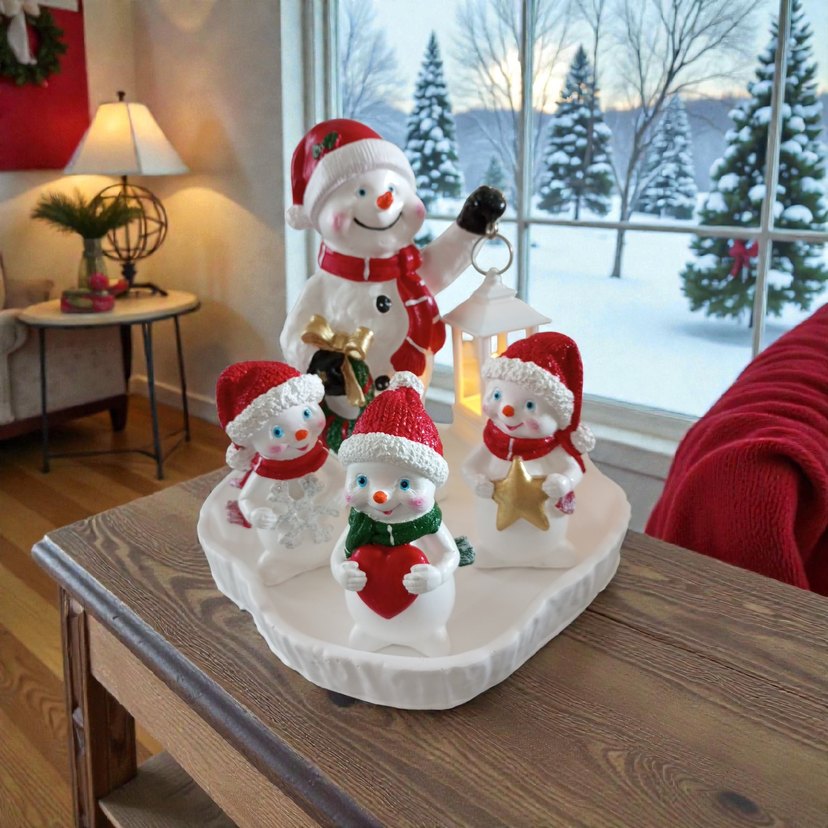 Beyaz Noel Karakterleri Biblo Seti - Görsel 2