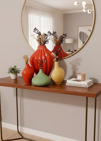 Renkli Seramik Vazolar Seti - Görsel 2