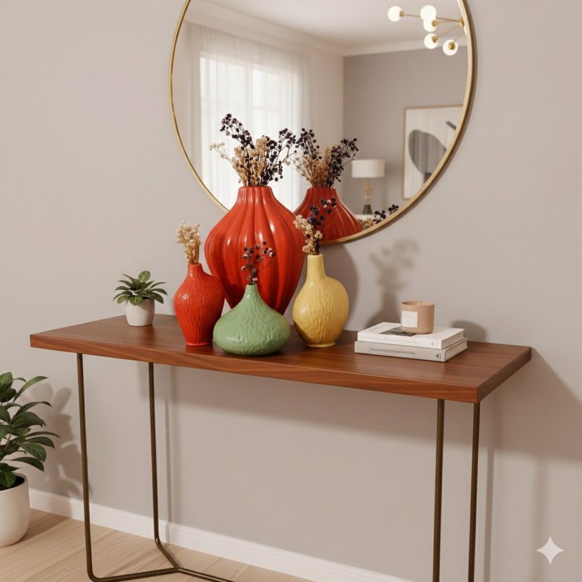 Renkli Seramik Vazolar Seti - Görsel 2