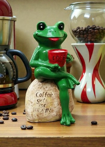 Renkli Kurbağa Kahve Figürü - Görsel 2