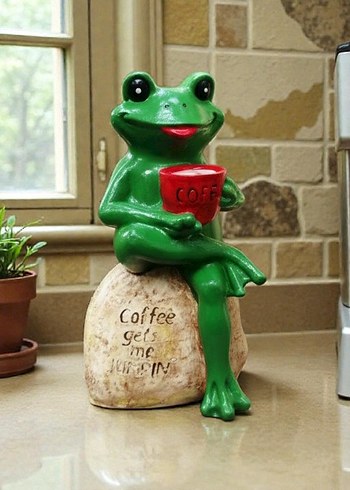 Renkli Kurbağa Kahve Figürü - Görsel 4