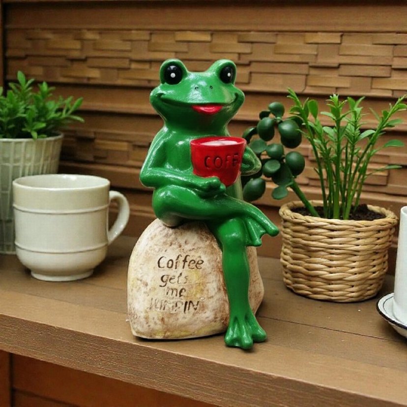 Renkli Kurbağa Kahve Figürü - Görsel 3