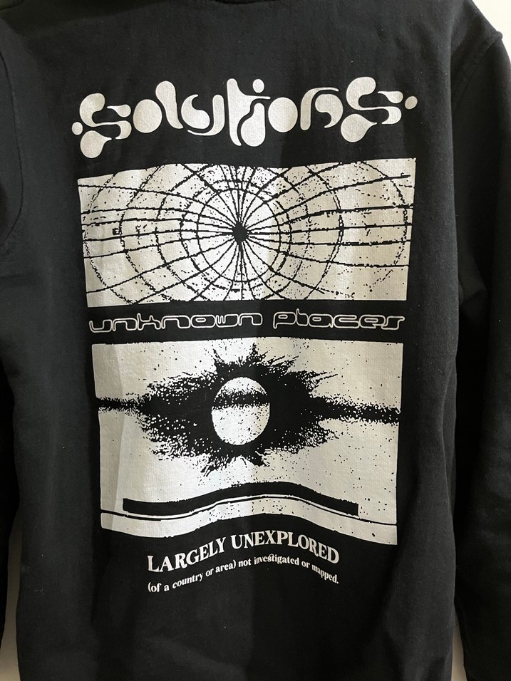 Siyah Kapüşonlu Unisex Sweatshirt - Görsel 3