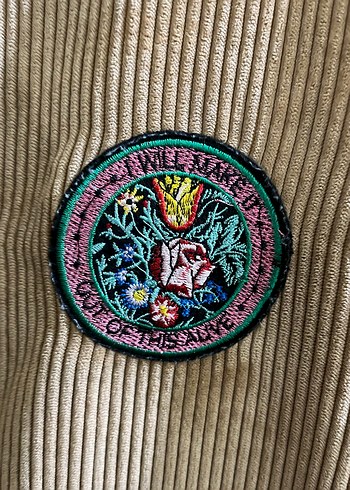 Bej Kadife Nakışlı Bohem Ceket - Görsel 3