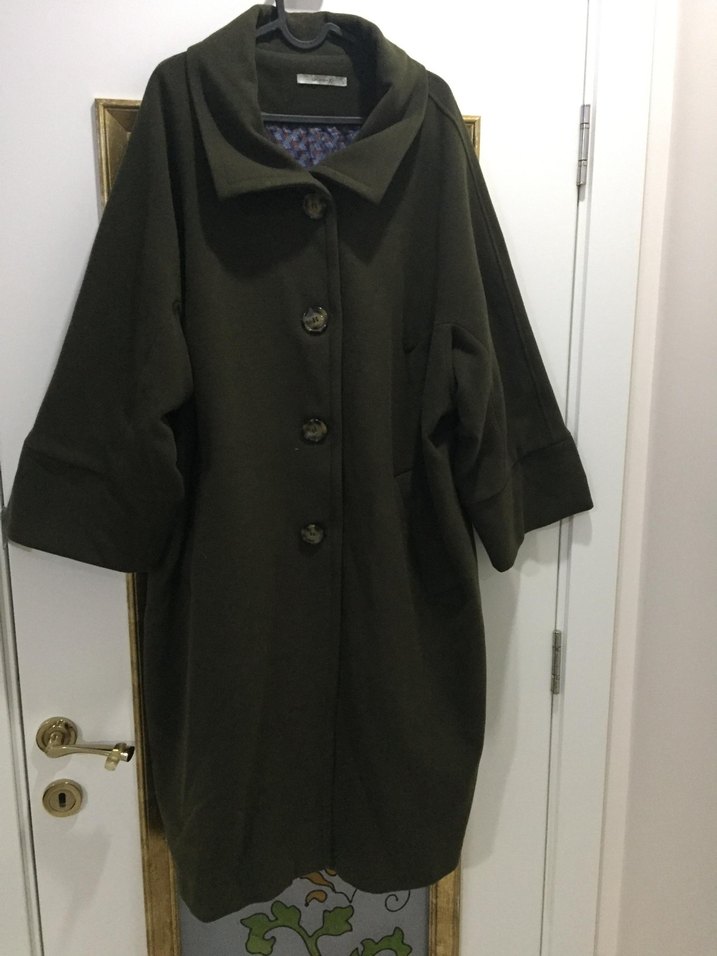 GALAXI marka siyah Uzun Oversize Balıkçı Yaka Kadın Kaban - Görsel 3