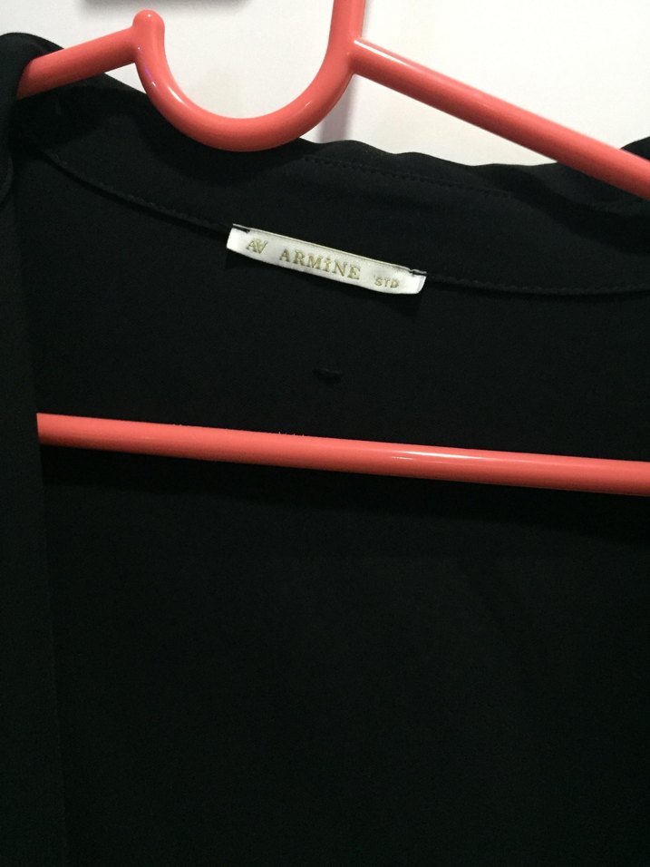 ARMINE marka Siyah Düğmeli Uzun Kollu parduse - Görsel 4