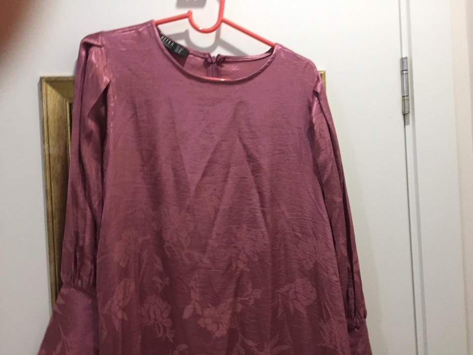 Bordo Saten Kadın Uzun Elbise abiyeolarakta giyilebilir - Görsel 2