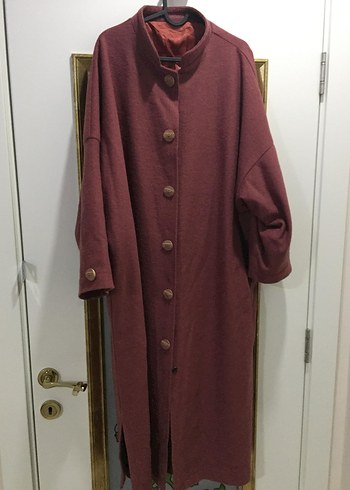 Bordo Uzun Kollu yarasa kol keçe manto - Görsel 3