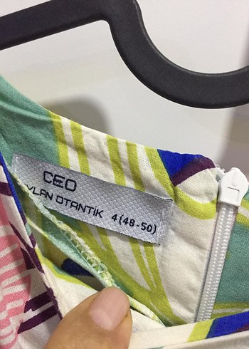 Renkli Bohem Uzun Elbise - Görsel 2