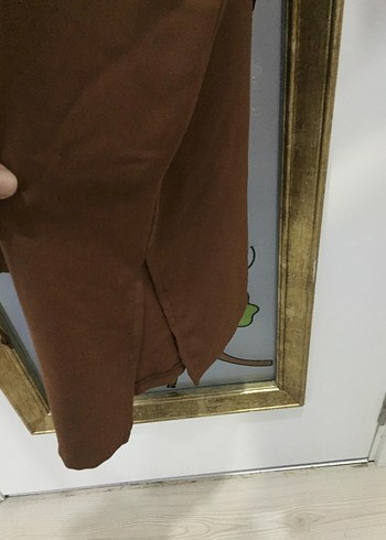 ARMINE marka Uzun Kahverengi yarasa kol parduse - Görsel 2