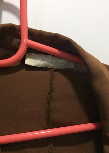 ARMINE marka Uzun Kahverengi yarasa kol parduse - Görsel 5