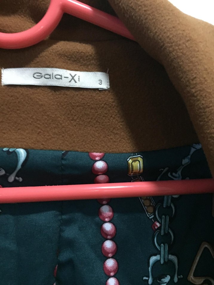 GALAXI marka Düğmeli Kahverengi Uzun Kadın Kaban - Görsel 4