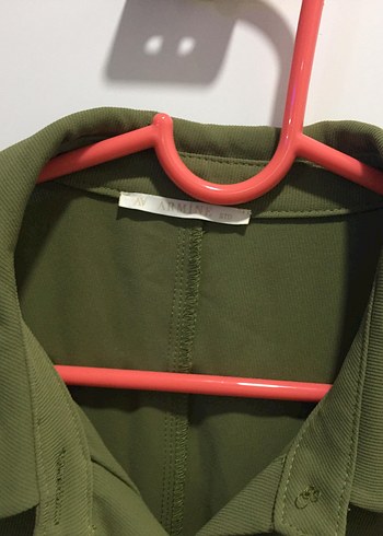 ARMINE markaKadın Haki Düğmeli Uzun parduse - Görsel 5