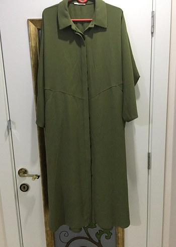 ARMINE markaKadın Haki Düğmeli Uzun parduse - Görsel 3