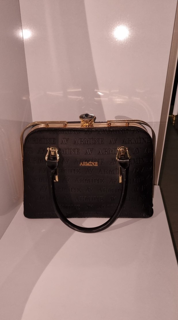 Armine Siyah Deri Kadın Çanta - Görsel 4