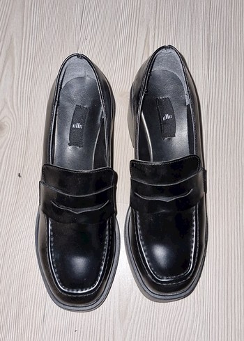 Kadın Siyah Platform Topuklu Loafer - Görsel 5