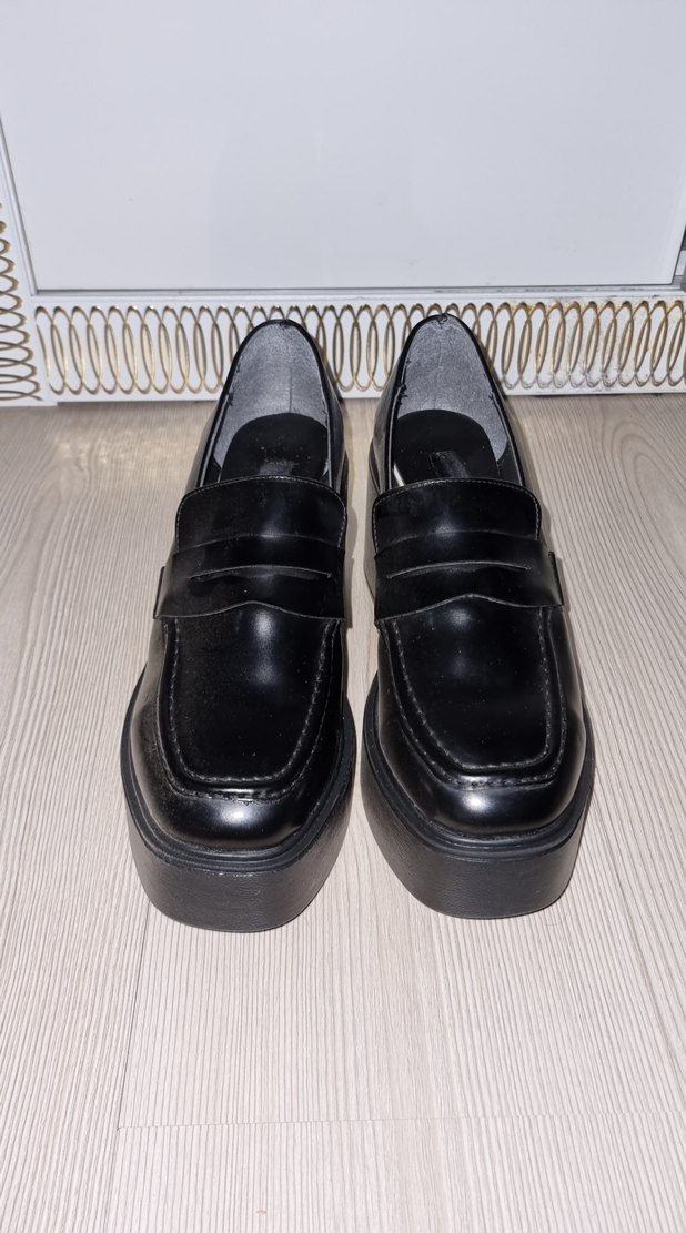 Kadın Siyah Platform Topuklu Loafer - Görsel 2