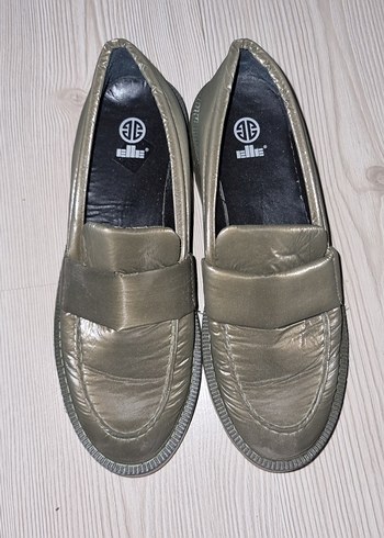 Kadın Pliseli HAKİ Blok Topuklu Loafer ELLE - Görsel 7
